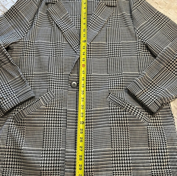 Forever 21 Blazer Women 2X Black White Houndstooth Work Suit Jacket plus size - Picture 3 of 8